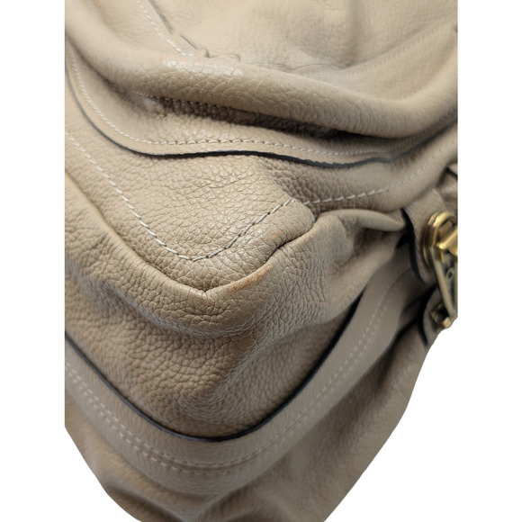 Chloe Calfskin Beige Neutral Leather Medium Paraty Shoulder Bag - Picture 9 of 16